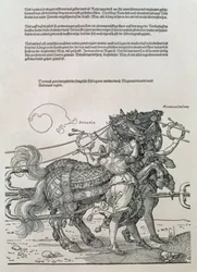 Triumphal Chariot of Emperor Maximilian I of Germany (1459-1519): Detail of the Horse Teams, Guided by Two Virtues, Magnanimity and Audaciousness
